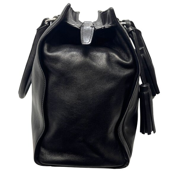 Coach Black Leather Lg Legacy Chelsea Carryall Satchel W Tassels & Hangtag 25365 - Picture 9 of 14